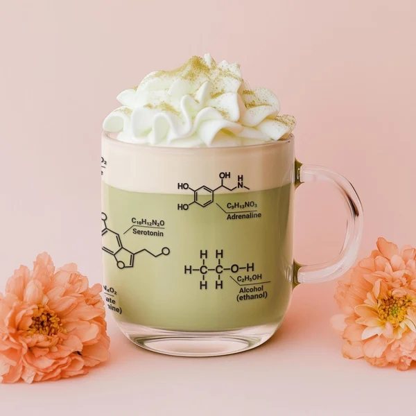 Happy Molecules Glass Mug