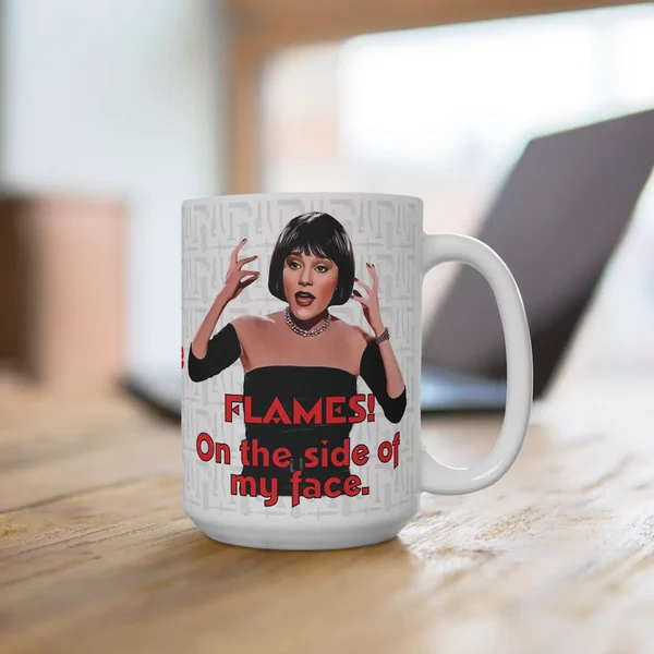 Clue Mrs. White Flames Mug