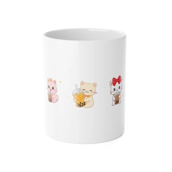 Kawaii Boba Cat Mug