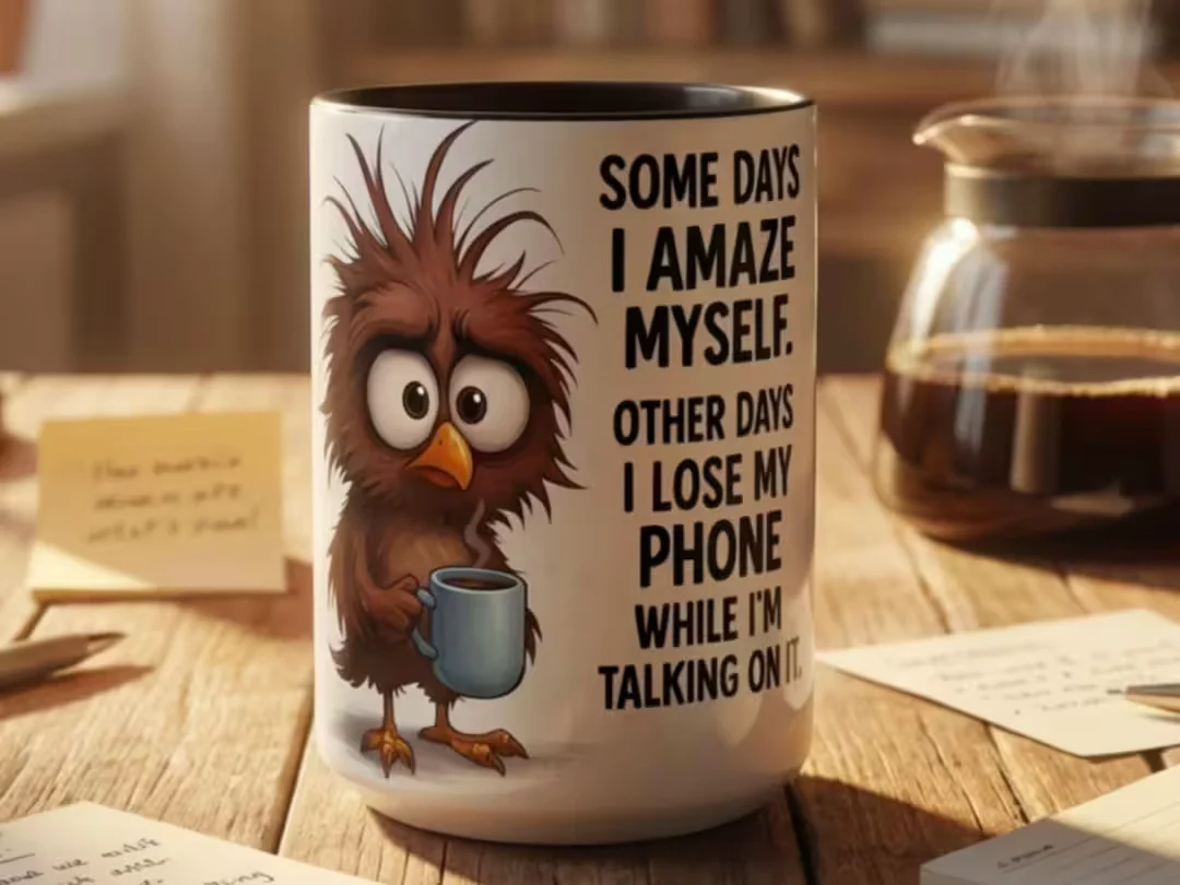 Funny Owl Mug for Forgetful Coffee Drinkers