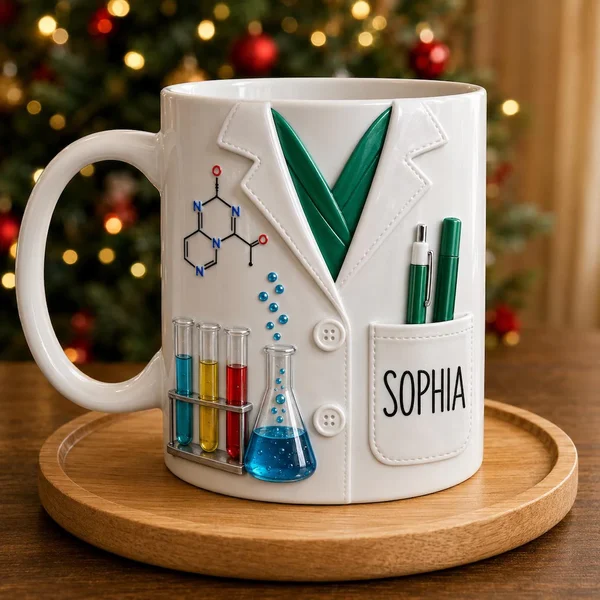 Personalized Science Teacher Lab Coat Mug